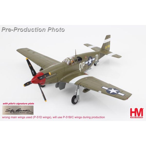 1 48 P51B Mustang Steve Pisanos 36798 4th FG 334th FS May 1944 with Pilots Signature Plate Online