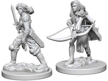 Pathfinder Deep Cuts Unpainted Miniatures Human Female Fighter Fashion