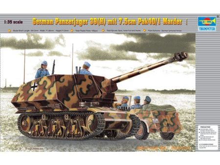 00354 1 35 German Panzerjager 39(H) mit 75mm Pak40 3 Marder Plastic Model Kit on Sale