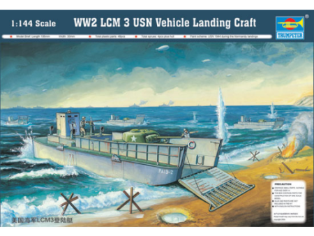 00102 1 144 WW II US Navy LCM(3) Landing Craft Plastic Model Kit For Discount